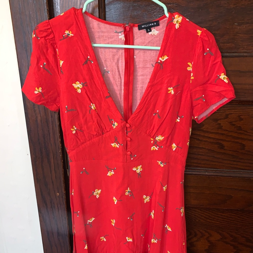 William B Red Floral Sundress